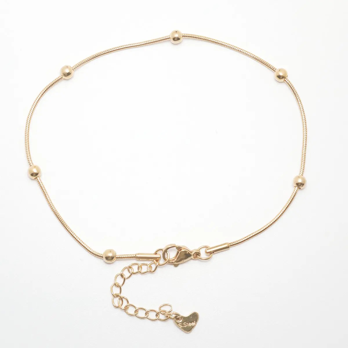 Knöchelarmband aus goldenem Stahl
