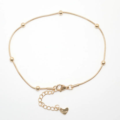 Knöchelarmband aus goldenem Stahl