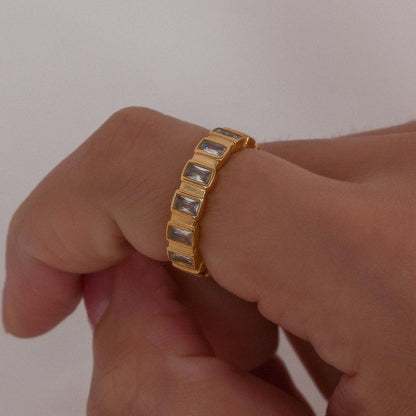 Minimalistischer Vergoldeter Ring