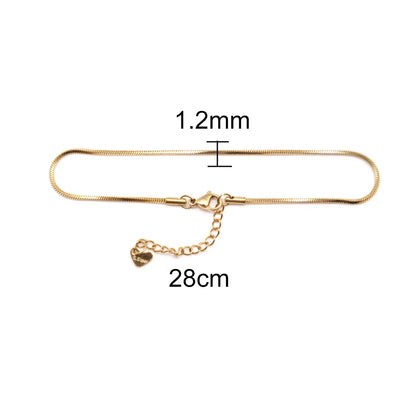Knöchelarmband aus goldenem Stahl