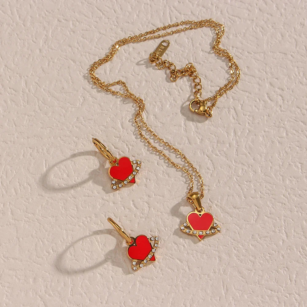 Rotes Juwelen-Set