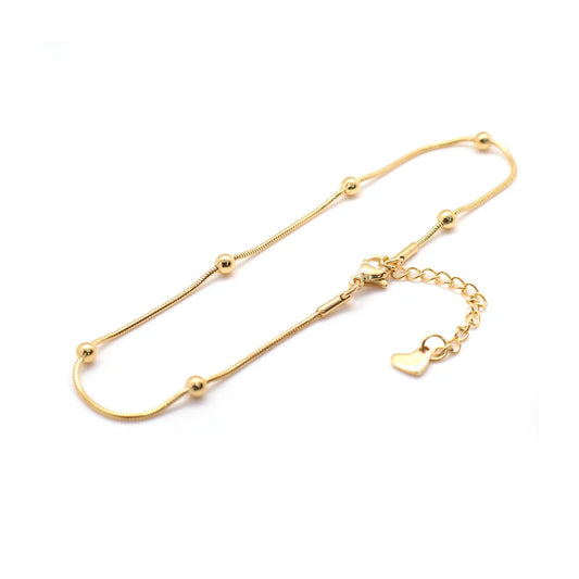 Knöchelarmband aus goldenem Stahl