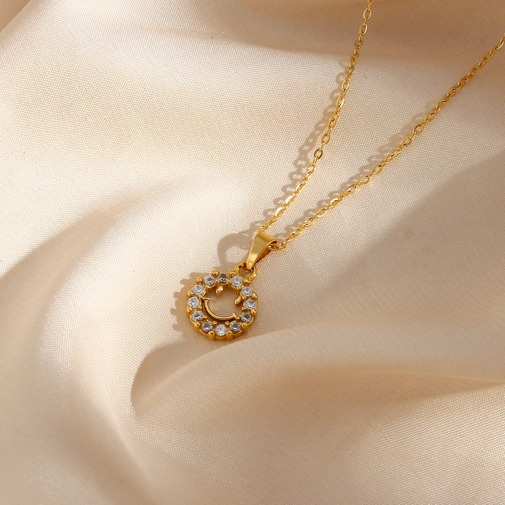 Kette Lächeln mit Zirkon