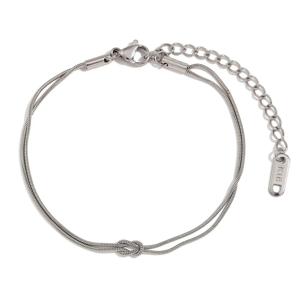 Doppeltes Edelstahl-Armband