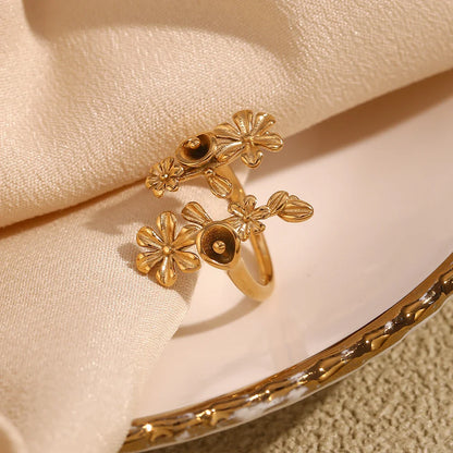 Ring Blume Zirkonia