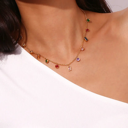 Halskette Geometrisch mit Zirkonia