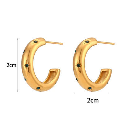 Goldene Creolen-Ohrringe