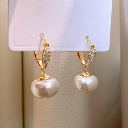 Brincos de Pérolas com Zircão - Elegância Francesa