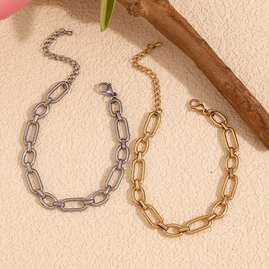 Breite Fußkette 14K