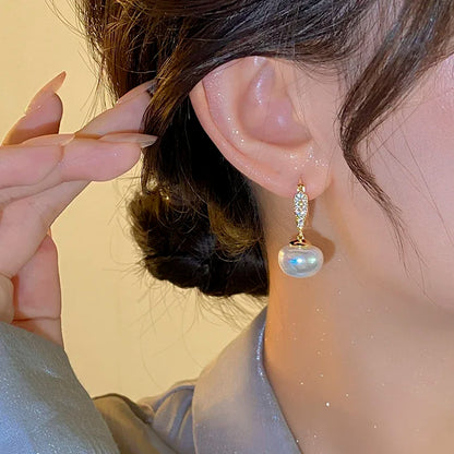 Brincos de Pérolas com Zircão - Elegância Francesa