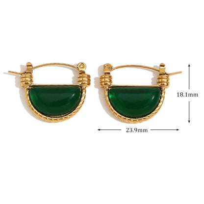Ohrring Grüne Agate