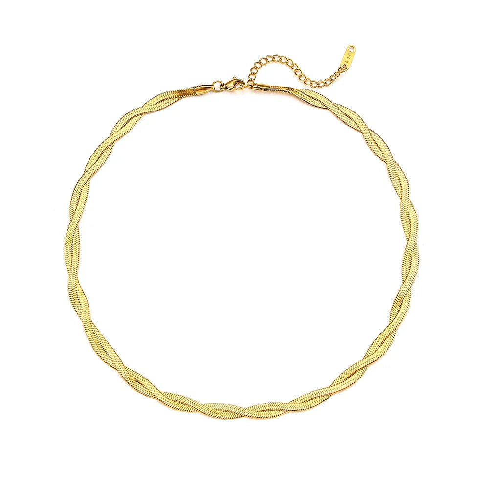 Geflochtene Halskette und Armband