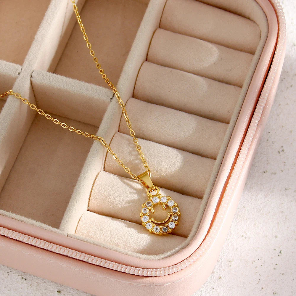 Kette Lächeln mit Zirkon