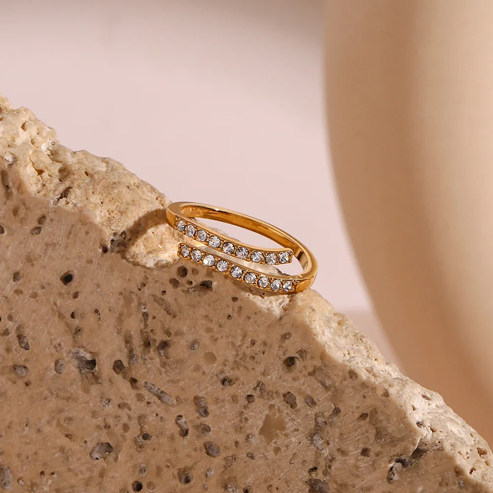 Doppelter Zirkonia-Ring