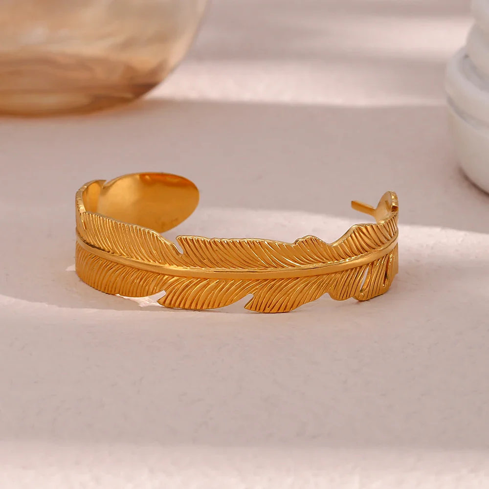 Armband Blatt Gold