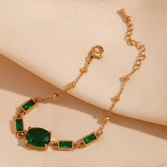 Elegantes grünes Armband