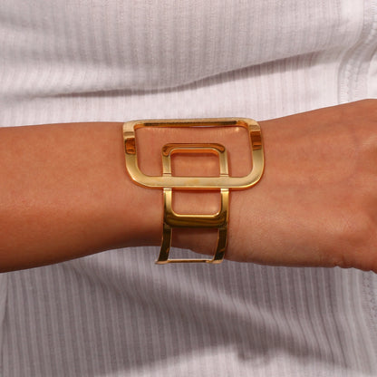 Goldenes geometrisches Armband