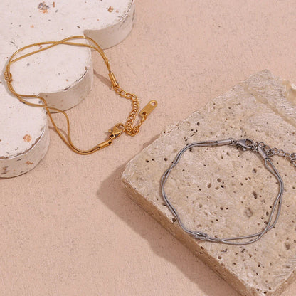 Doppeltes Edelstahl-Armband