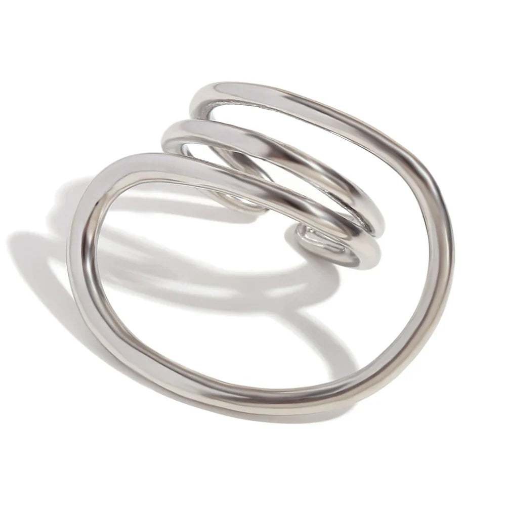 Geometrischer vergoldeter Ring