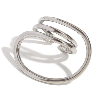 Geometrischer vergoldeter Ring
