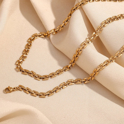 Halskette und Armband, vergoldet