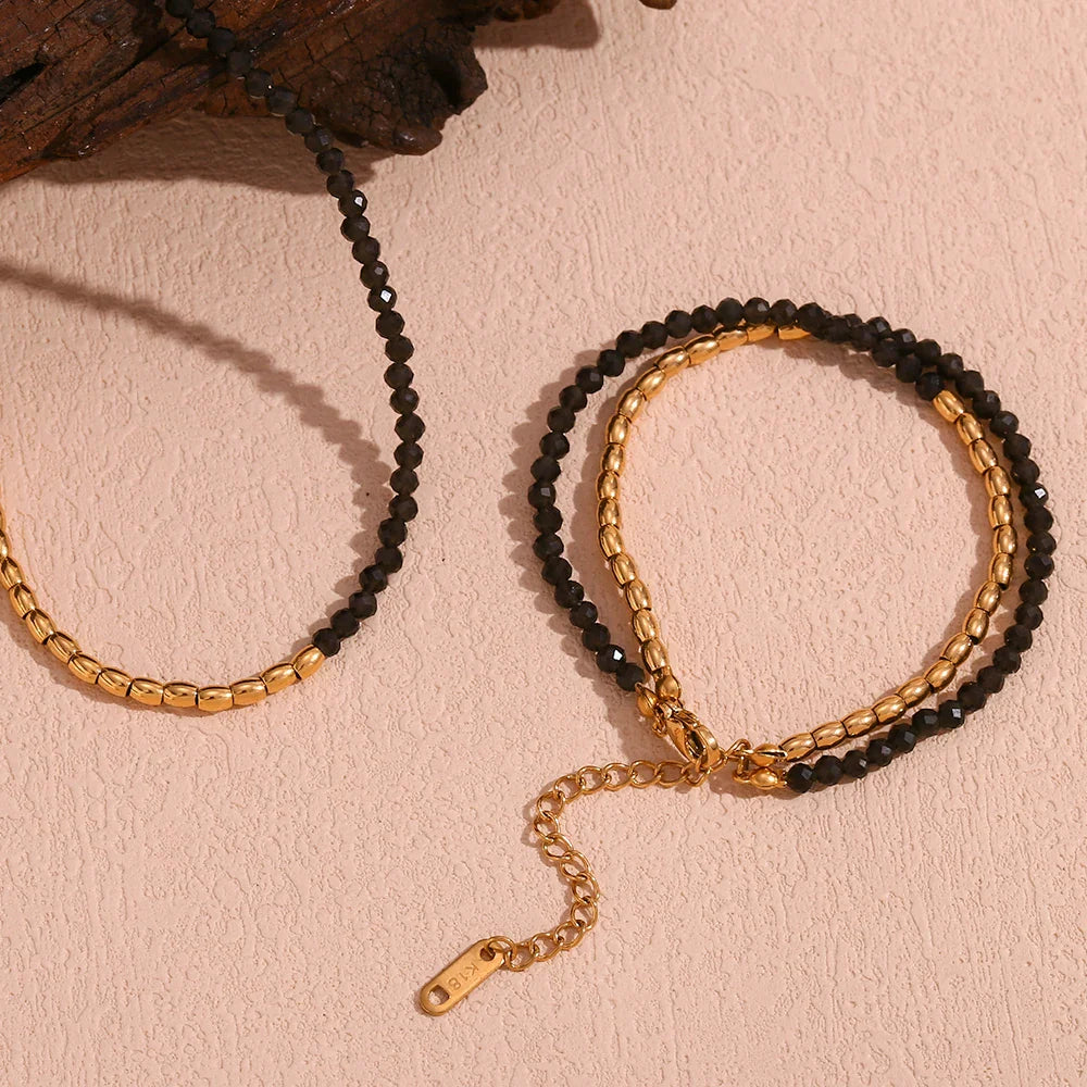 Set Schmuck Obsidian