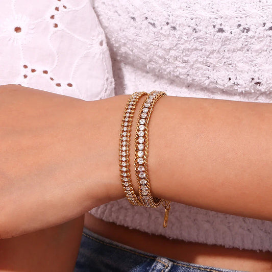 Armband Zirkonia Vergoldet