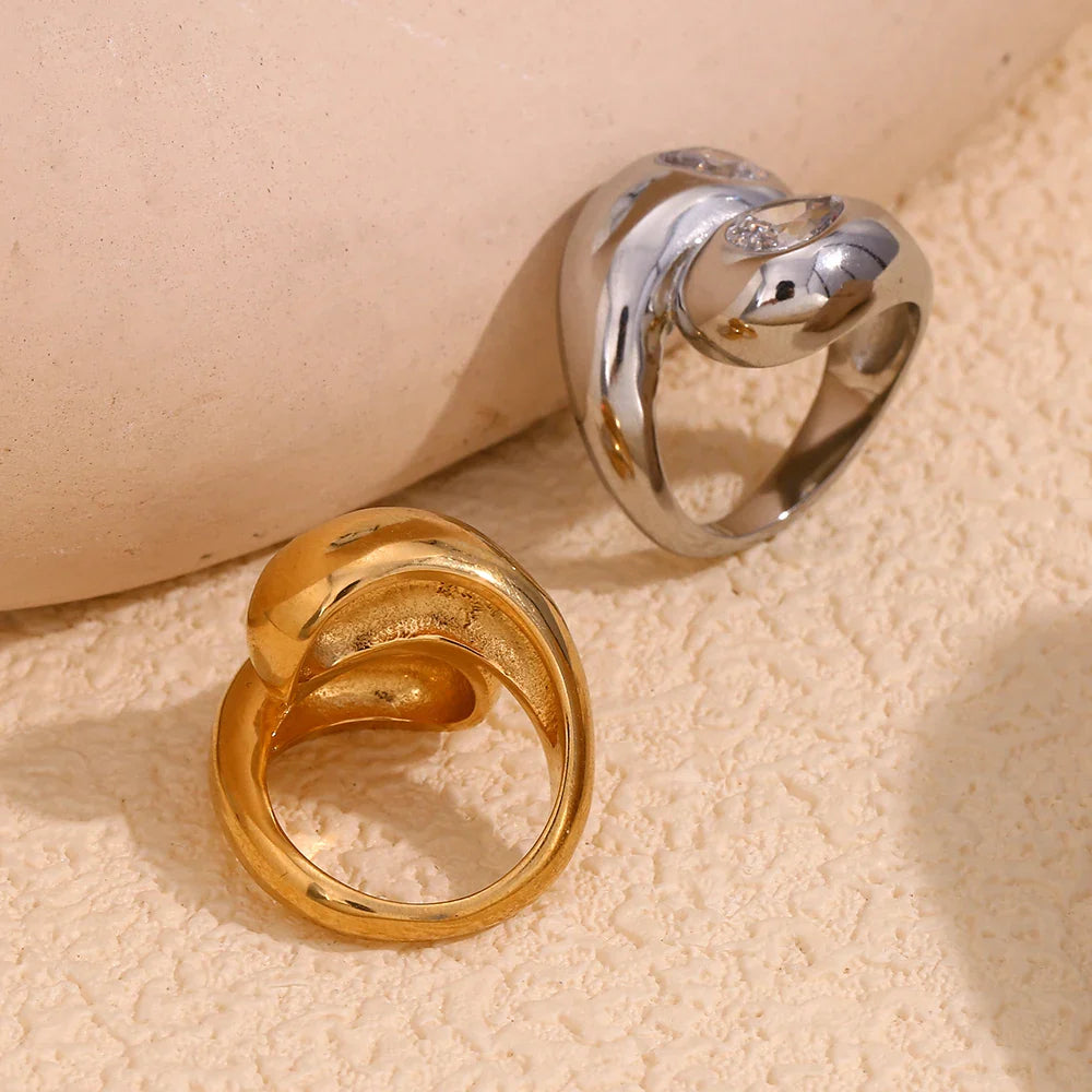 Minimalistischer Zirkonia-Ring