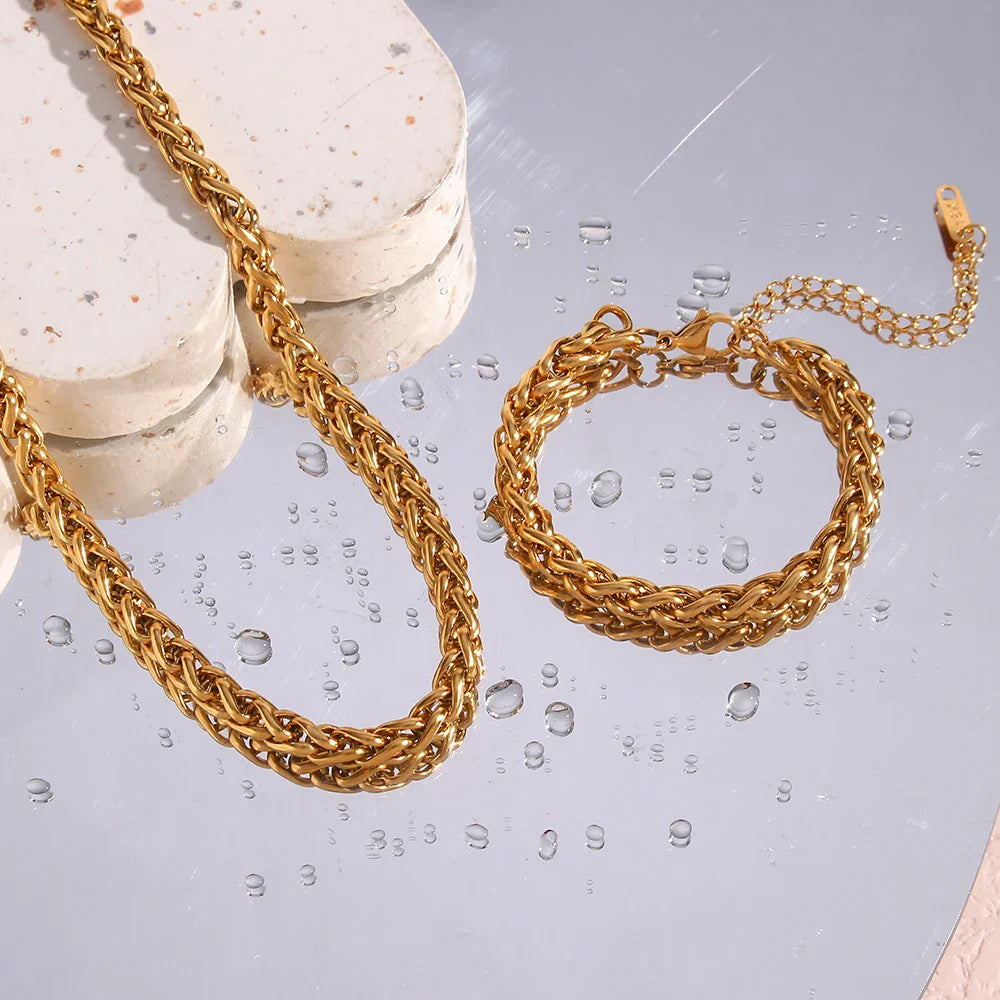 Goldene Eleganz Schmuckset