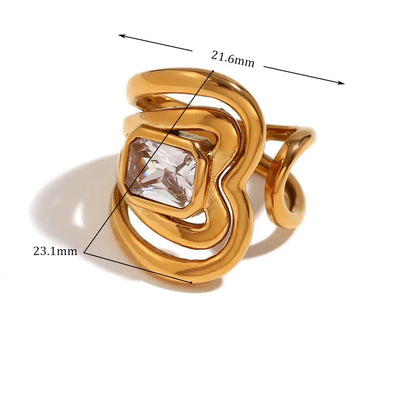 Offener Zirkonia-Ring
