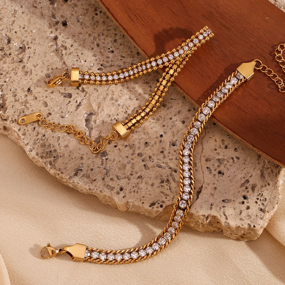 Armband Zirkonia Vergoldet