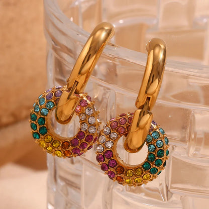 Creolen-Ohrringe mit Strass