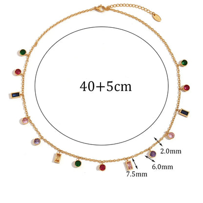 Halskette Geometrisch mit Zirkonia