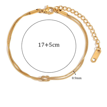 Doppeltes Edelstahl-Armband