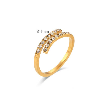 Doppelter Zirkonia-Ring
