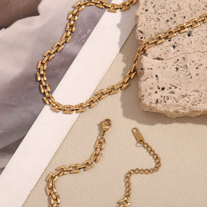 Halskette und Armband, vergoldet