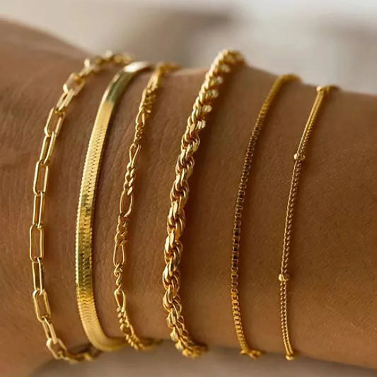 Figaro-Armband Vergoldet