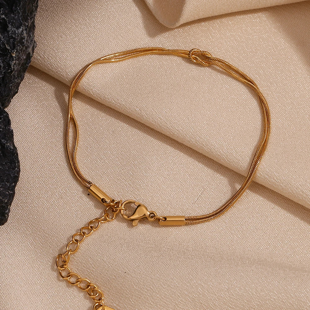 Doppeltes Edelstahl-Armband