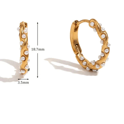 Unregelmäßiger goldener Ohrring