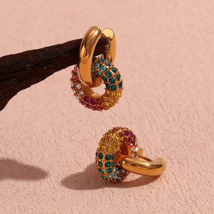 Creolen-Ohrringe mit Strass