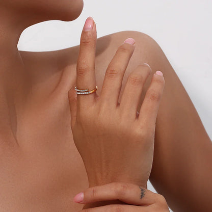 Doppelter Zirkonia-Ring