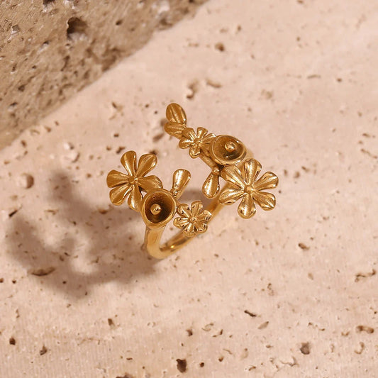 Ring Blume Zirkonia