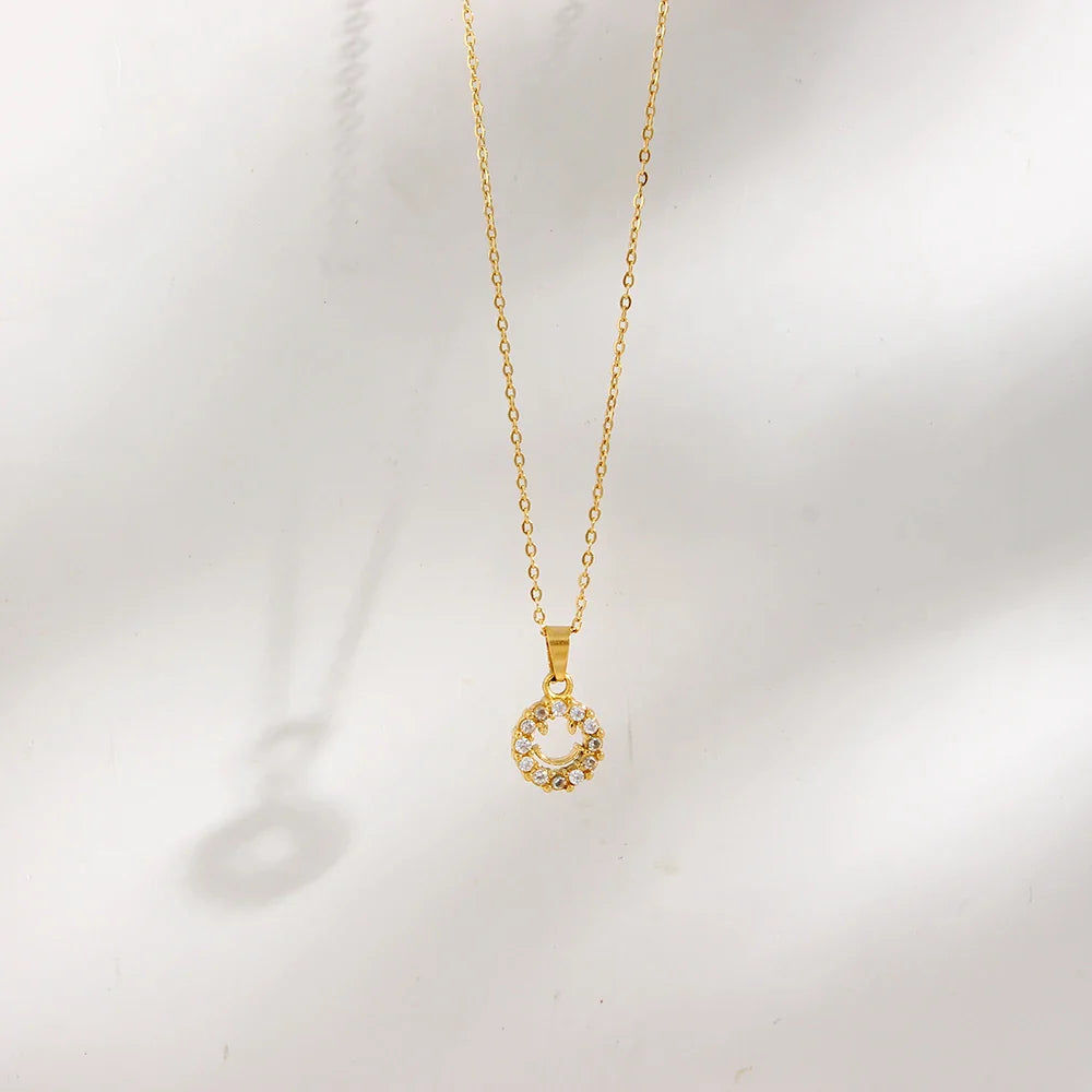 Kette Lächeln mit Zirkon