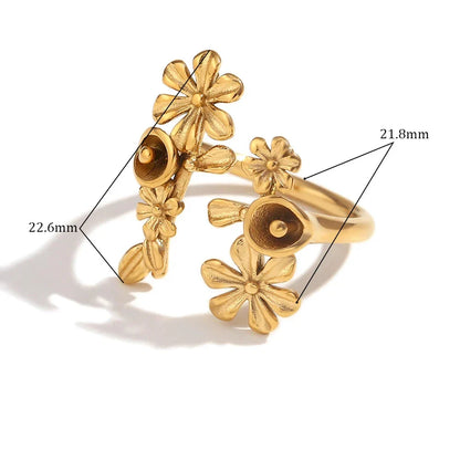 Ring Blume Zirkonia